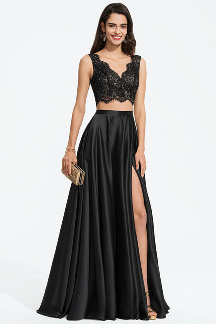 Robe Fendue Dentelle - gallery 3