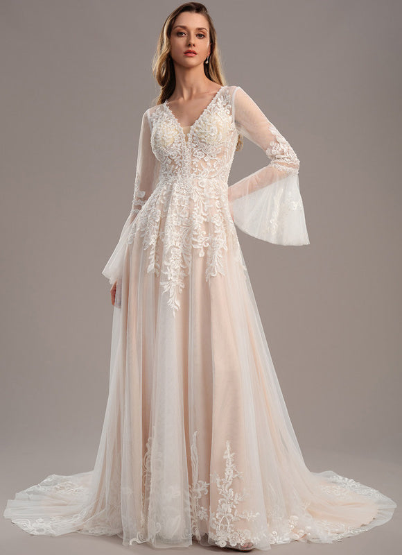 Robe De Mariee Manche Longue Dentelle