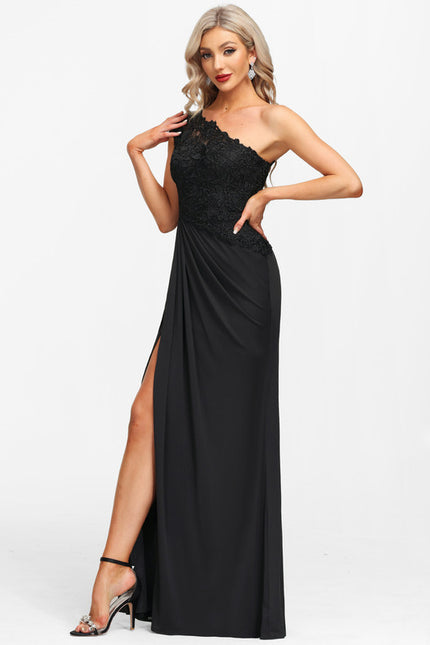 Robe Dentelle Asymétrique Soirée - gallery 3