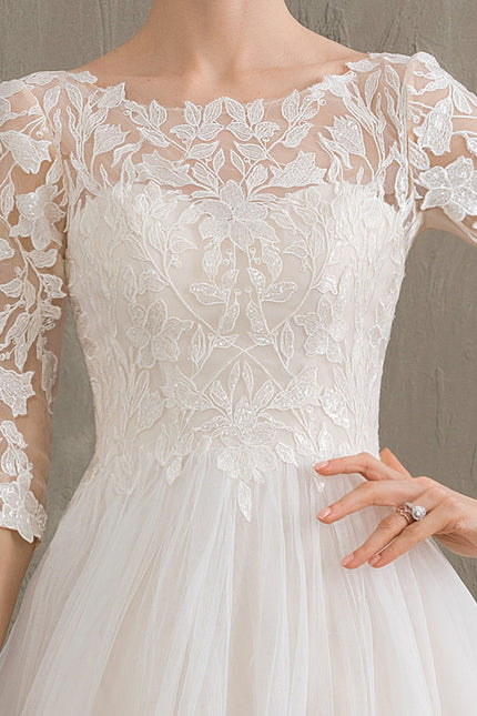 Robe Dentelle A-Line Élégante - gallery 5