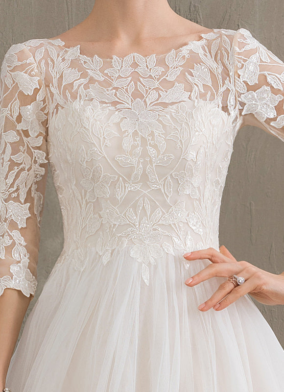 Robe Dentelle A-Line Élégante - gallery 5