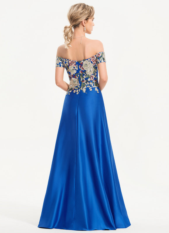 Robe Dentelle Bleue Fleurie - gallery 4