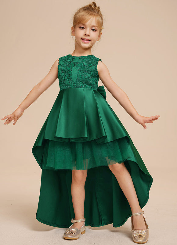 Robe Longue Verte Dentelle - gallery 9