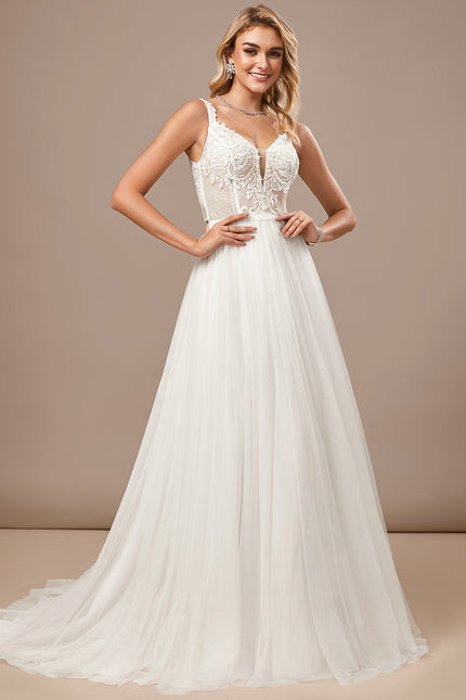 Robe De Mariee Fluide Et Dentelle - gallery 4