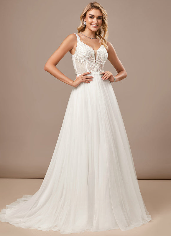 Robe De Mariee Fluide Et Dentelle - gallery 4