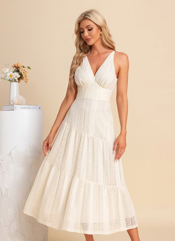 Robe Blanche Dentelle Anglaise - gallery 5