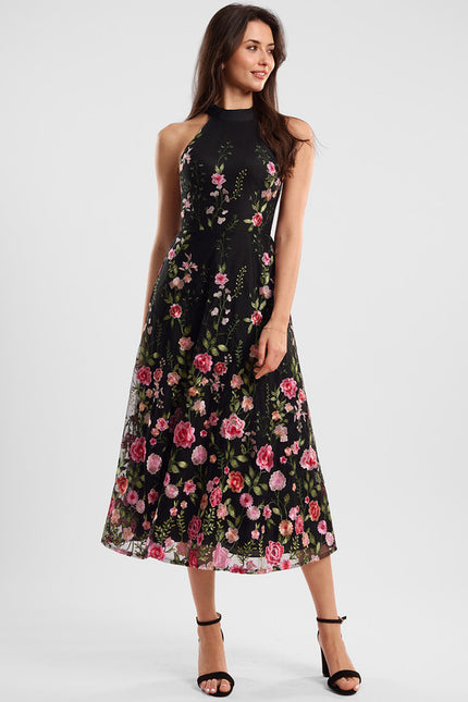 Robe Dentelle Cocktail Florale