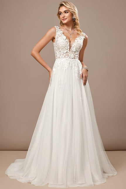 Robe De Mariee Fluide Et Dentelle - gallery 4