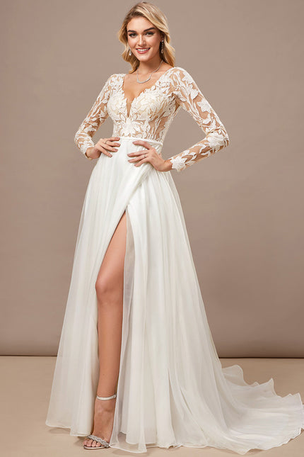 Robe De Mariee Organza Dentelle