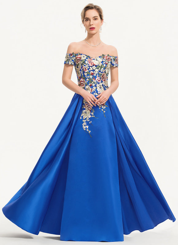 Robe Dentelle Bleue Fleurie