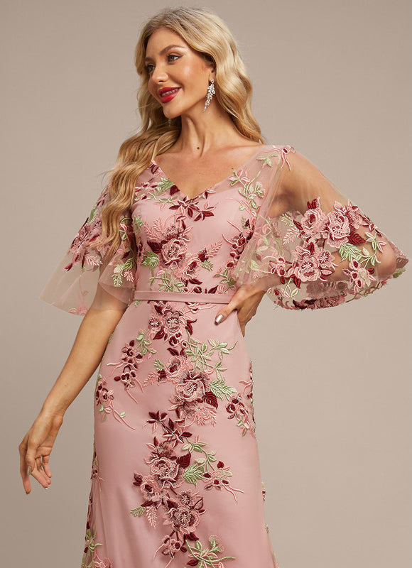 Robe De Soirée Dentelle Perlée - gallery 1
