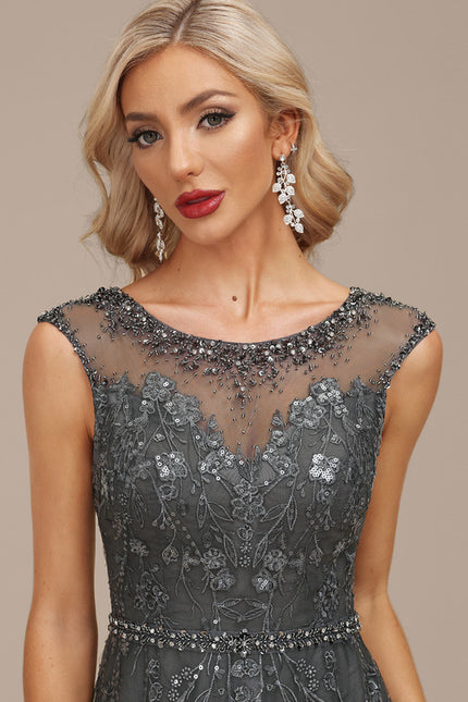 Robe Dentelle Élégance Argentée - gallery 3