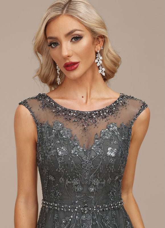 Robe Dentelle Élégance Argentée - gallery 3