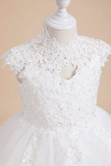 Robe Dentelle En Tulle Floral - gallery 1