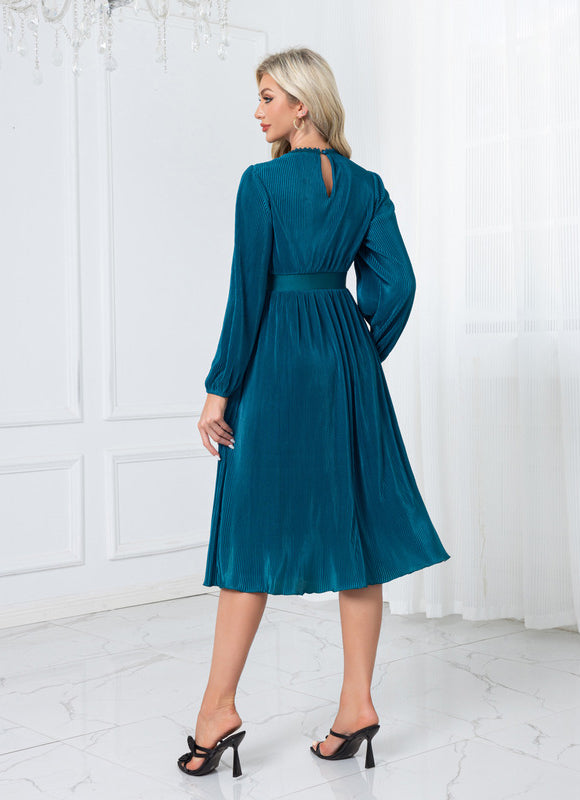 Robe Dentelle Midi Plissée Chic - gallery 2
