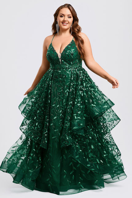 Robe Dentelle Émeraude Festonnée - gallery 9
