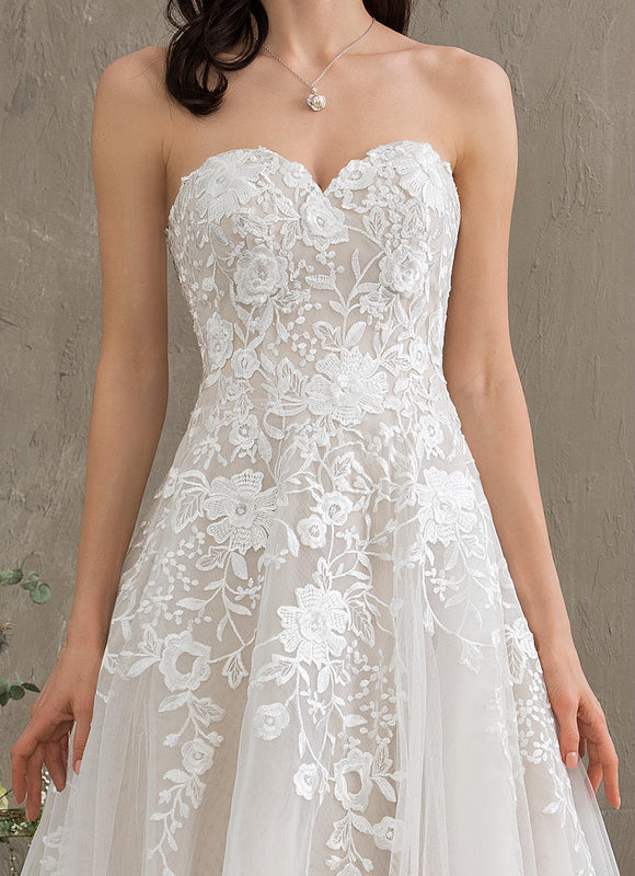 Robe Dentelle Écrue Élégante - gallery 2