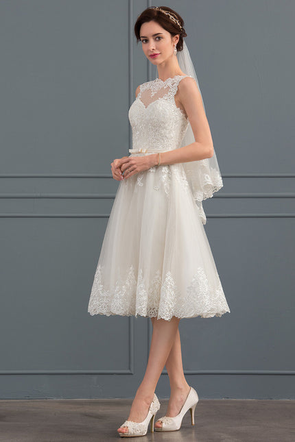 Robe Dentelle Satinée Éclairée - gallery 4