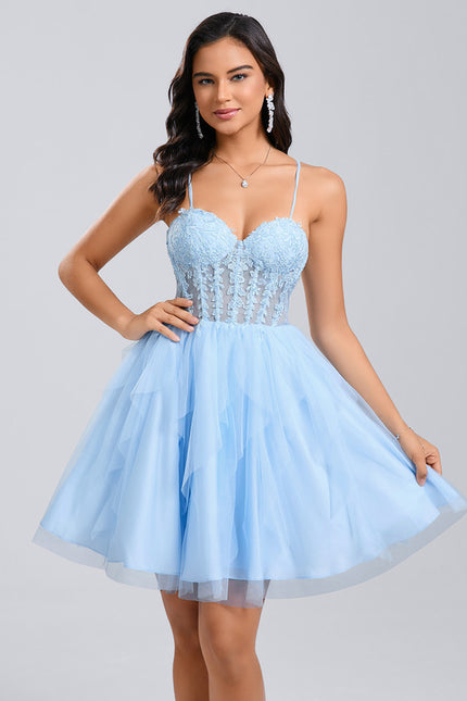 Robe Courte Dos Nu Dentelle