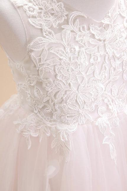 Robe Dentelle Tulle Floral Rose - gallery 7
