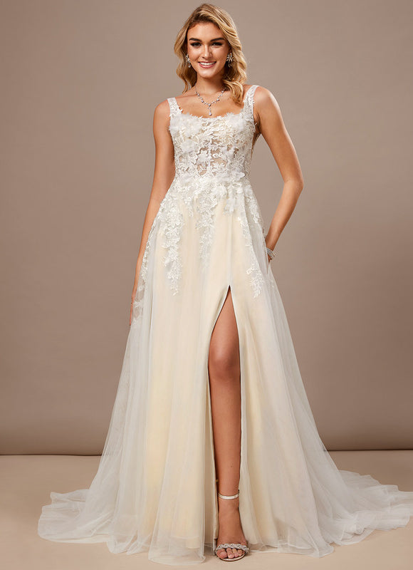 Robe Dentelle Tulle Floral - gallery 1