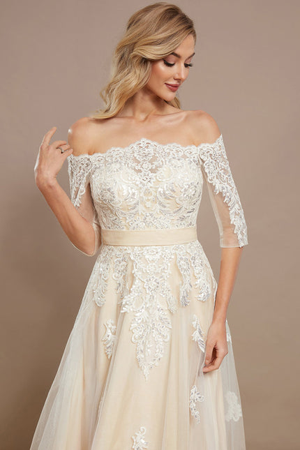 Robe Dentelle Princesse Tulle Ornée - gallery 3