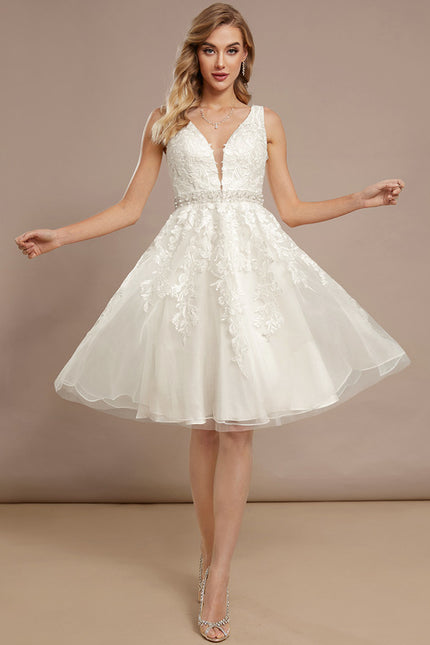 Robe Dentelle Tulle Évasée - gallery 3