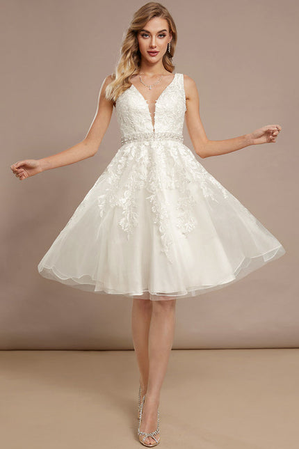 Robe Dentelle Tulle Évasée - gallery 3
