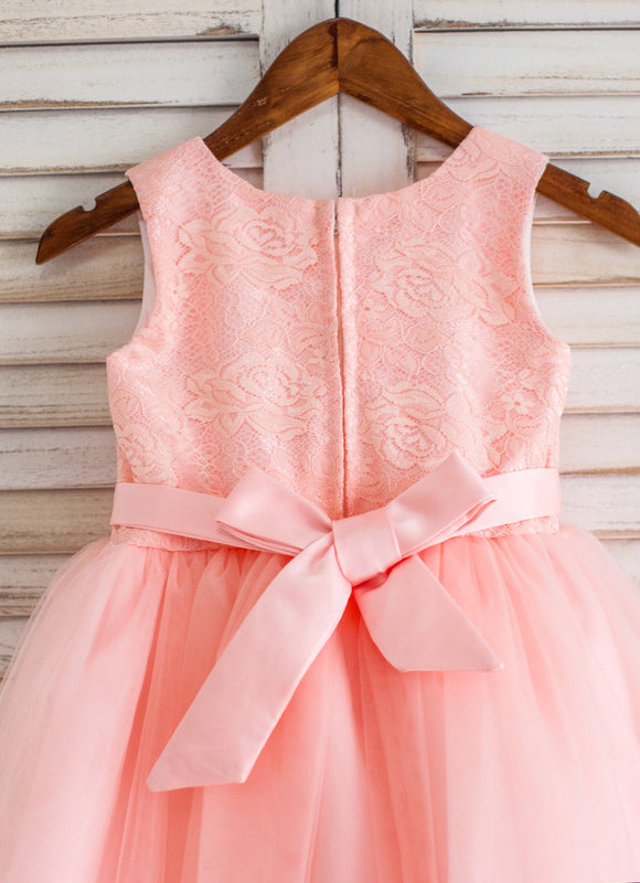Robe Dentelle Enfant Blanche Tulle - gallery 4