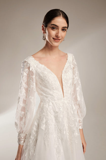 Robe Dentelle Nuptiale Satinée - gallery 4