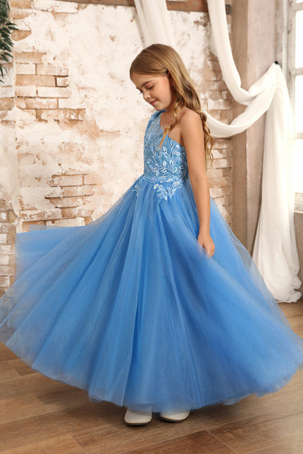 Robe Dentelle Bleue Florale - gallery 4