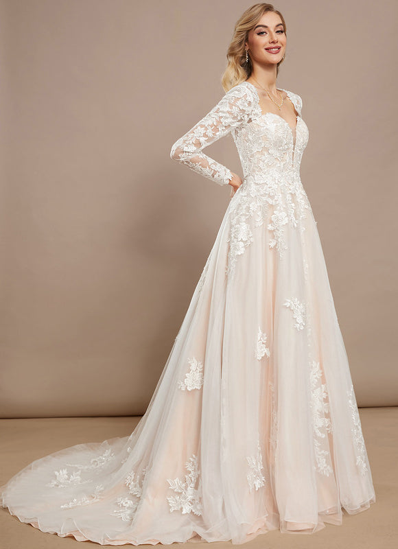 Robe Dentelle Tulle Délicate - gallery 1