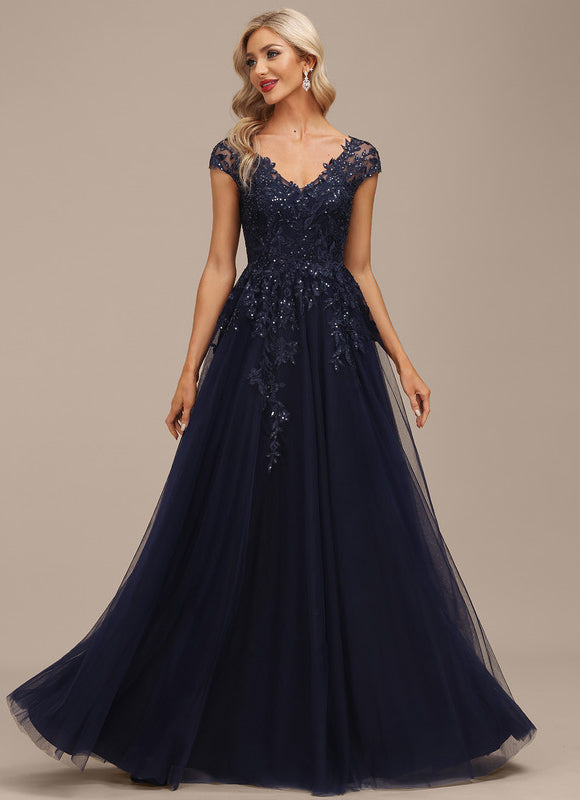 Robe Dentelle Grise Élégante - gallery 5