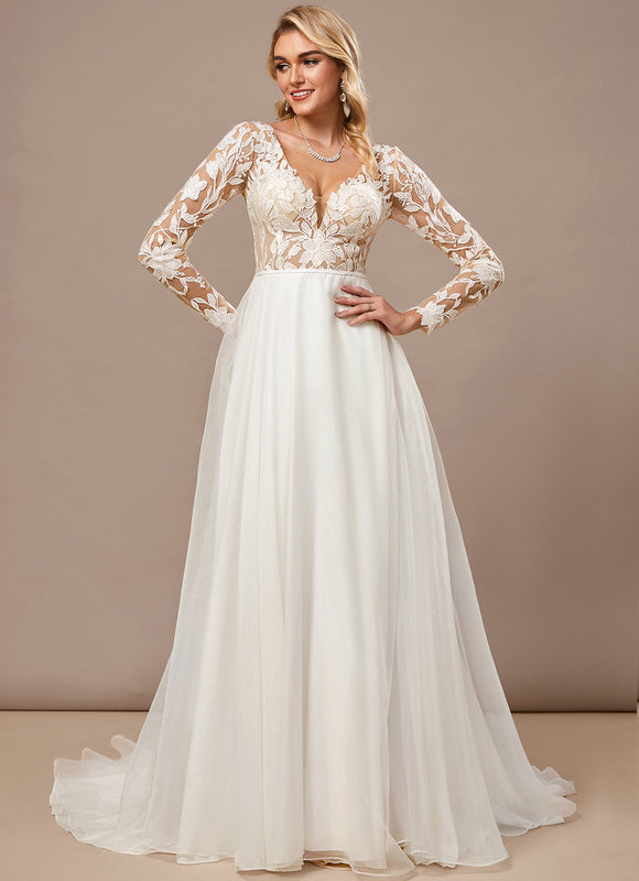 Robe De Mariee Organza Dentelle - gallery 2