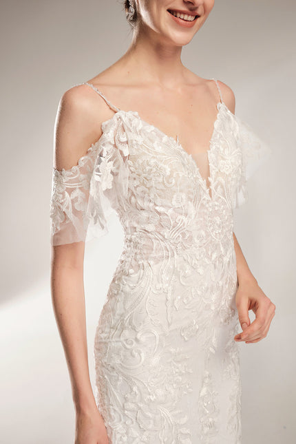 Robe Dentelle Sirène Élégante - gallery 2
