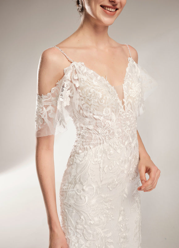 Robe Dentelle Sirène Élégante - gallery 2