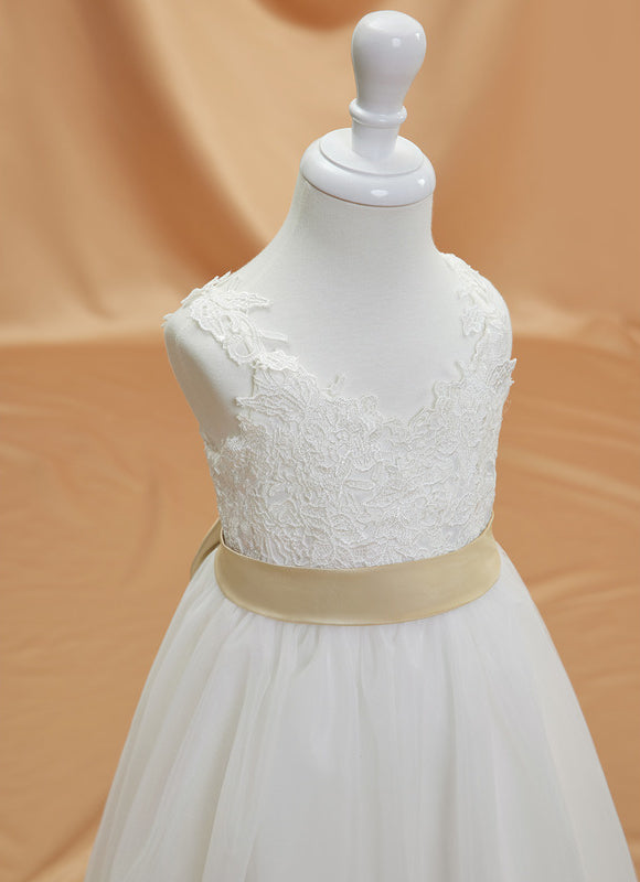 Robe Dentelle Tulle Ornée - gallery 7