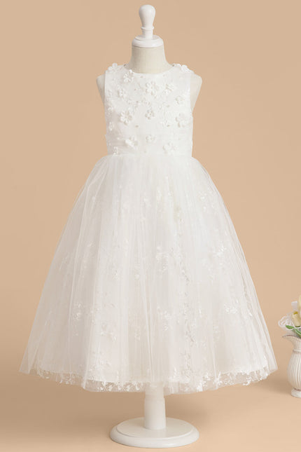 Robe Dentelle Fille Tulle Floral - gallery 1