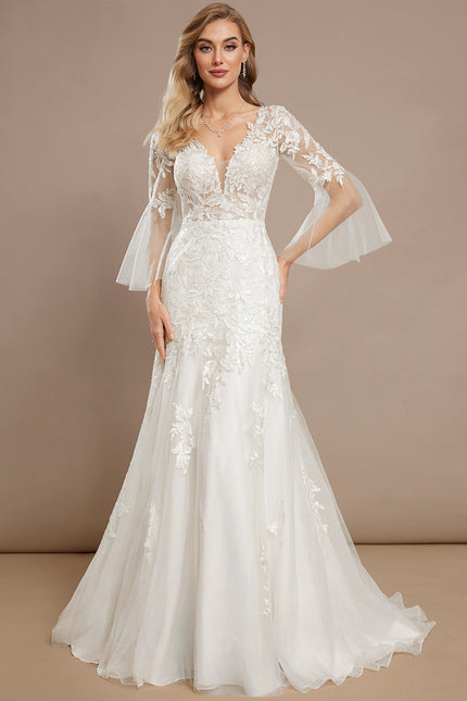 Robe De Mariee Voile Dentelle