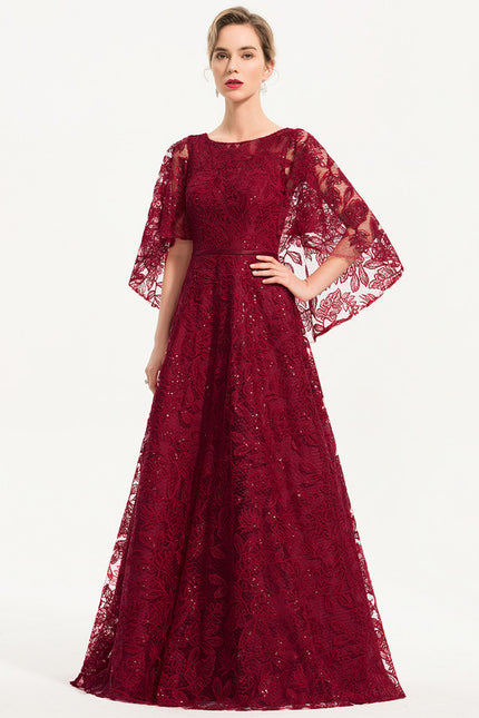Robe Dentelle Éclat Bordeaux - gallery 1