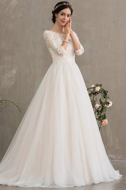 Robe Dentelle A-Line Élégante - gallery 4