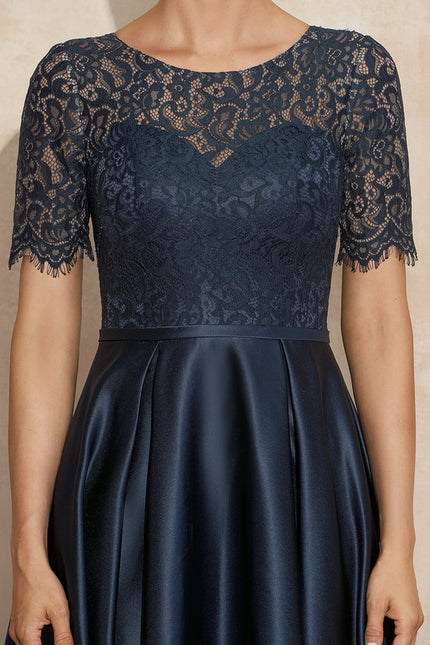 Robe De Soirée Soie Et Dentelle - gallery 2