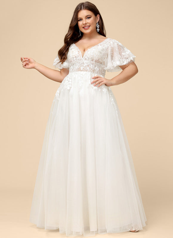 Robe Dentelle Éthérée Perlée - gallery 6