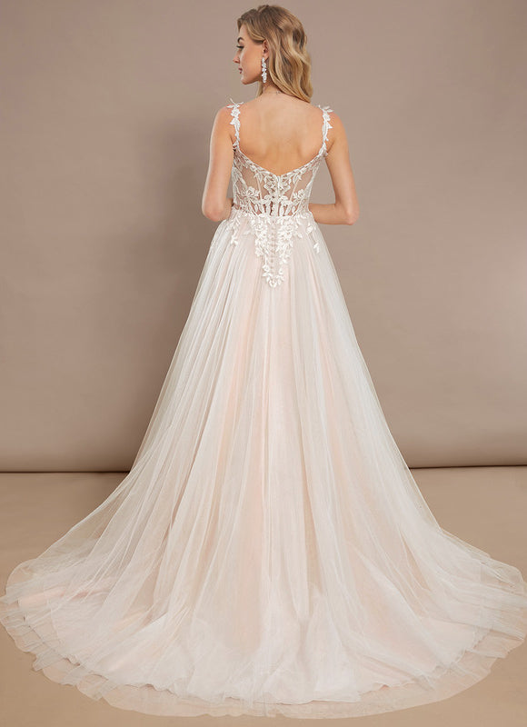 Robe Dentelle Tulle Délicate - gallery 6