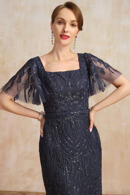 Robe Dentelle Longue Scintillante - gallery 1