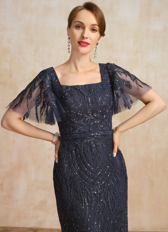 Robe Dentelle Longue Scintillante - gallery 1