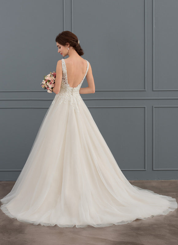 Robe Dentelle Tulle Délicate - gallery 2