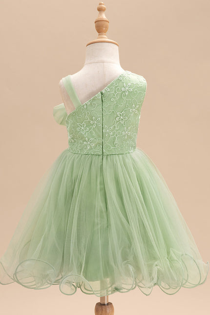 Robe Dentelle Tulle Vert Pastel - gallery 4
