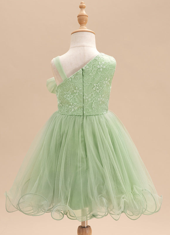 Robe Dentelle Tulle Vert Pastel - gallery 4