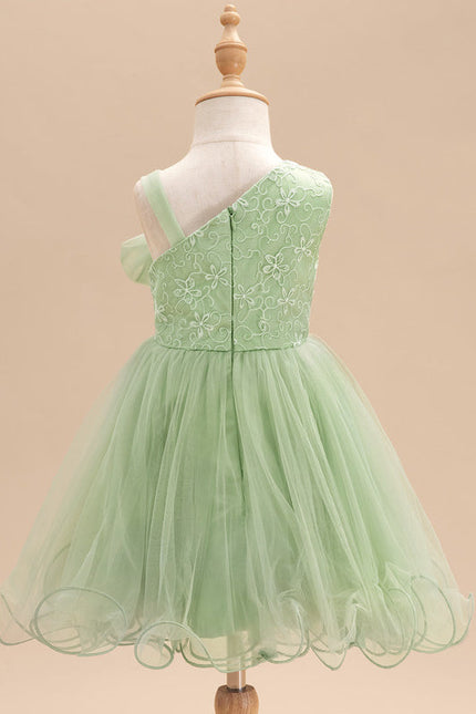Robe Dentelle Tulle Vert Pastel - gallery 4